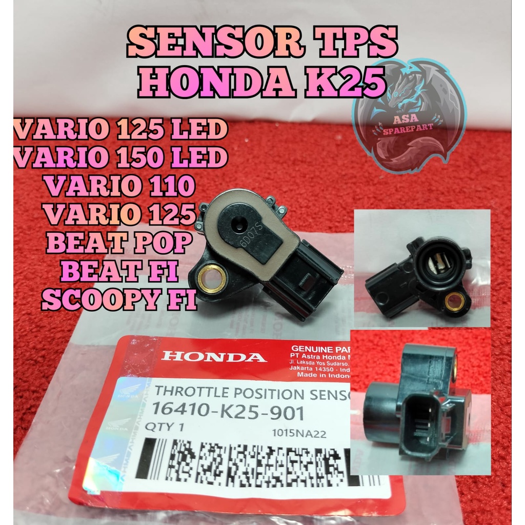 SENSOR TPS K25 Asli Original Motor HONDA VARIO 125 , BEAT FI Injeksi , BEAT ESP Stater halus ,Beat S