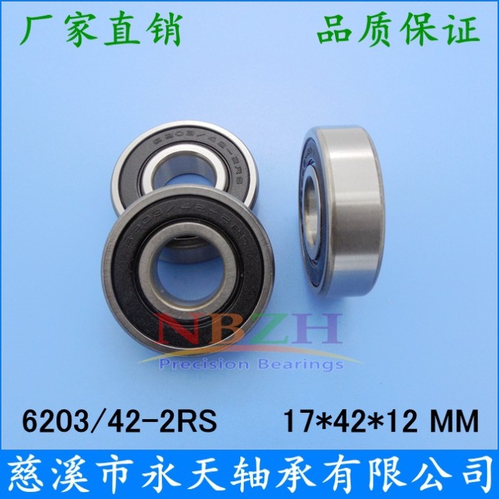 Ball Bearing 6203/42/17-Rz Kinsin Mobil Aki Ysa 021 24V Skuter Listrik #Original