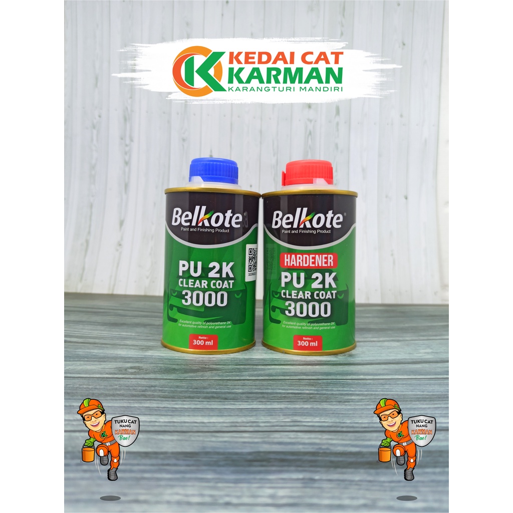 CLEAR COAT / CLEAR / PERNIS BELKOTE PU 2K 3000 PELINDUNG CAT MOBIL MOTOR BESI KAYU