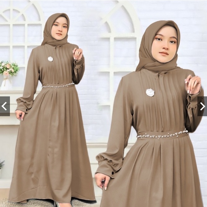 MAXI DRESS REIN RELINE GAMIS ANAK PEREMPUAN TERBARU BAHAN SHAKILA PREMIUM AKSEN MUTIARA PEARL TEMBAK