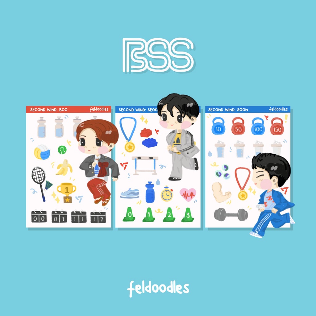 

FELDOODLES BOOSEOKSOON SECOND WIND MINI STICKER