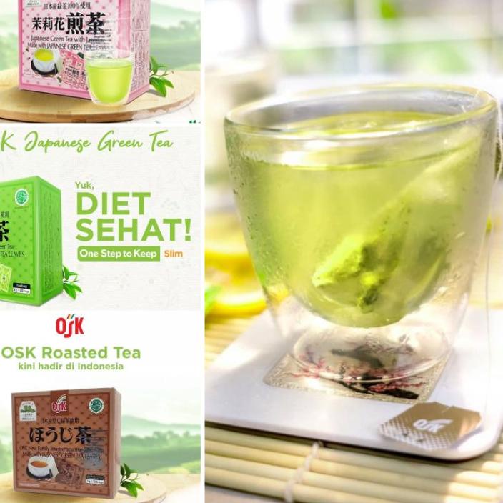 

❃ OSK Teh Hijau Jepang Gren Tea Sachet 50 Pcs Halal │ Greentea Import ☆