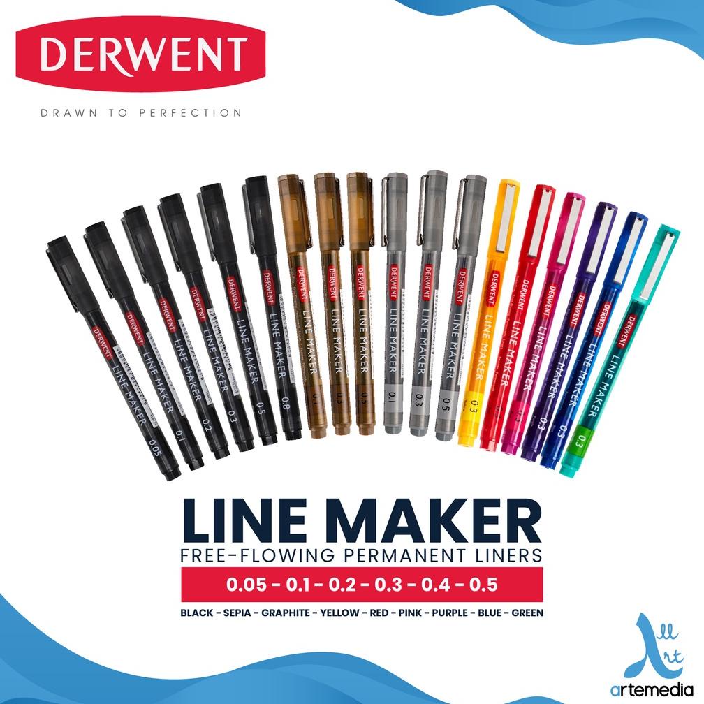 

Drawing Pen Derwent Line Maker Pigment Ink Pulpen Gambar