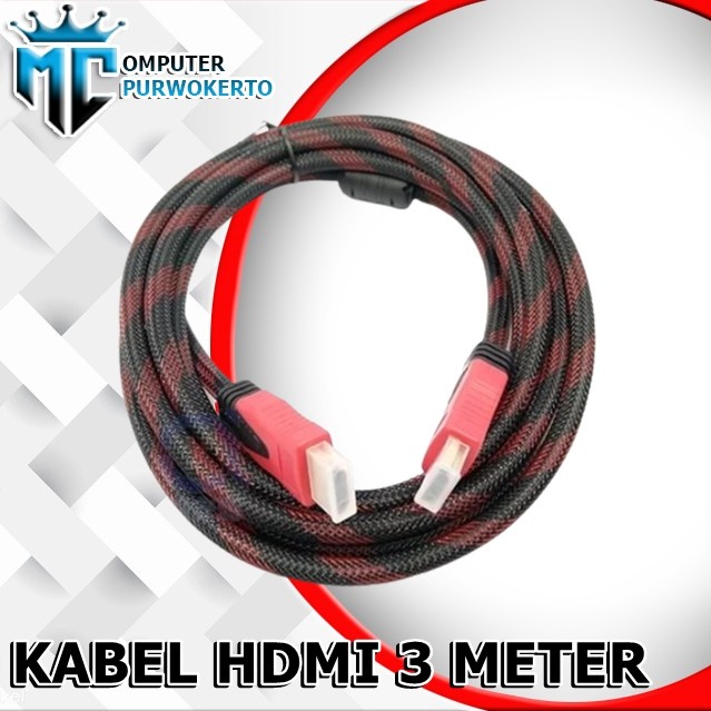 Kabel HDMI to HDMI 3m kualitas bagus