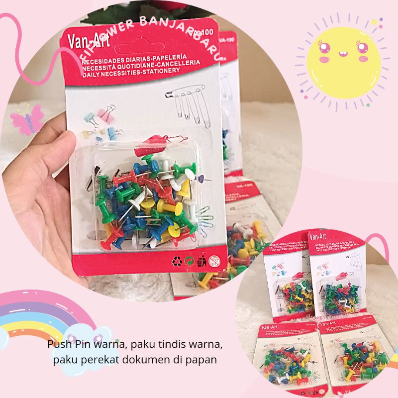 

Push Pin warna, paku tindis warna, paku perekat dokumen di papan