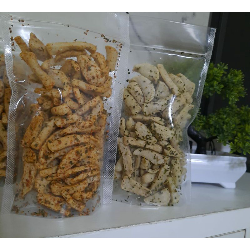 

Basreng original dan pedas daun jeruk