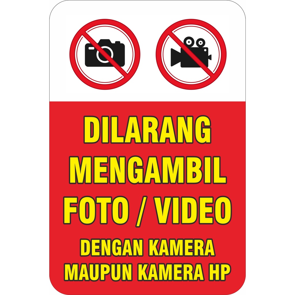 

STIKER VINYL DILARANG MENGAMBIL FOTO / VIDEO