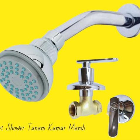 ☊ Shower Kamar Mandi + Stop Kran Tanam Kuningan / Shower Mandi / Shower Tanam ♠