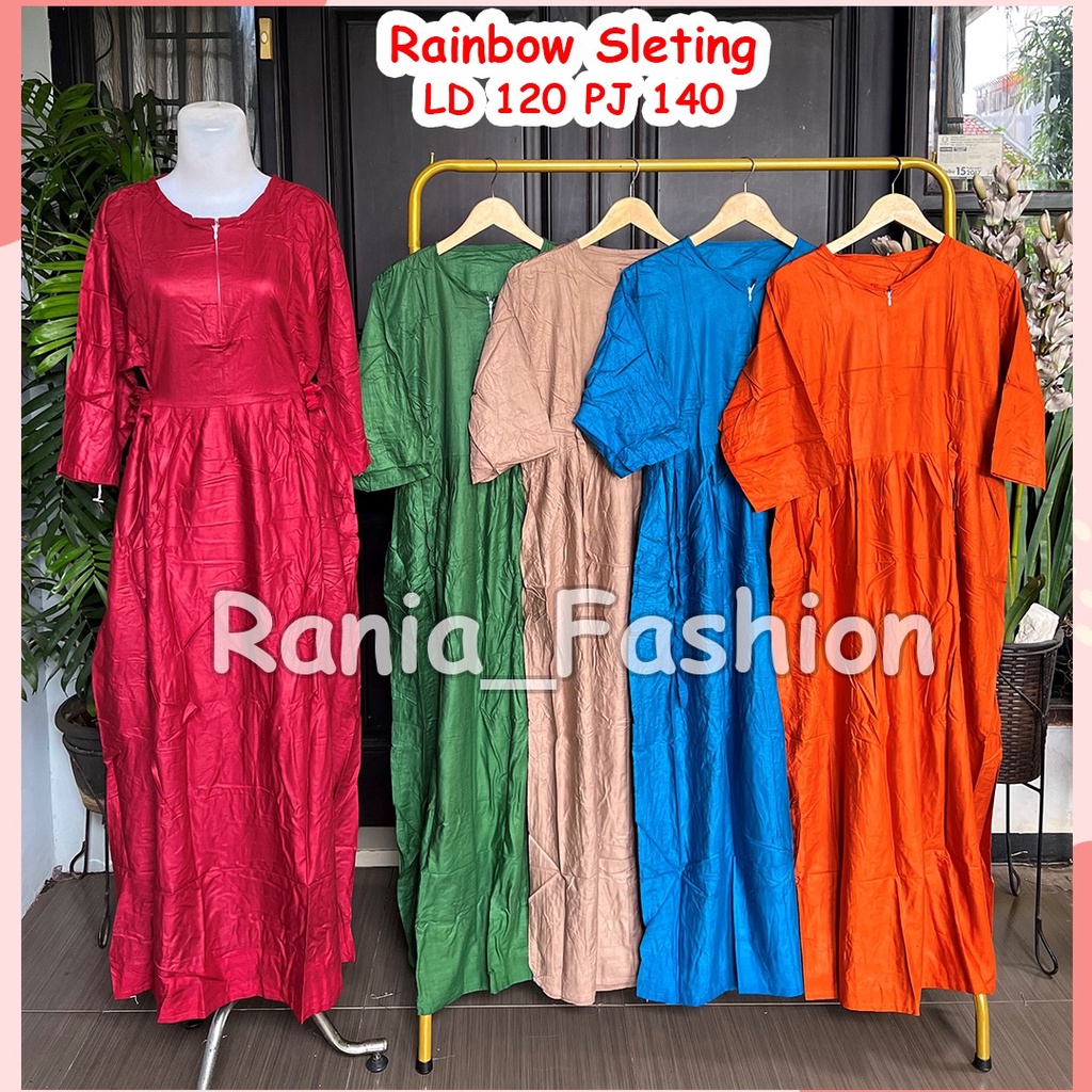 Daster Rania Fashion motif RAINBOW SLETING Terbaru