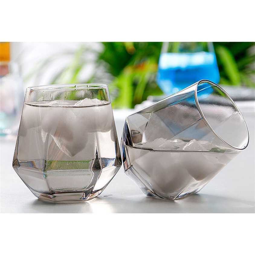 (BISA COD) FTIHSHP GLASSWARE Gelas Minuman Diamond Crystal Glass Cup 310 ml - GW107