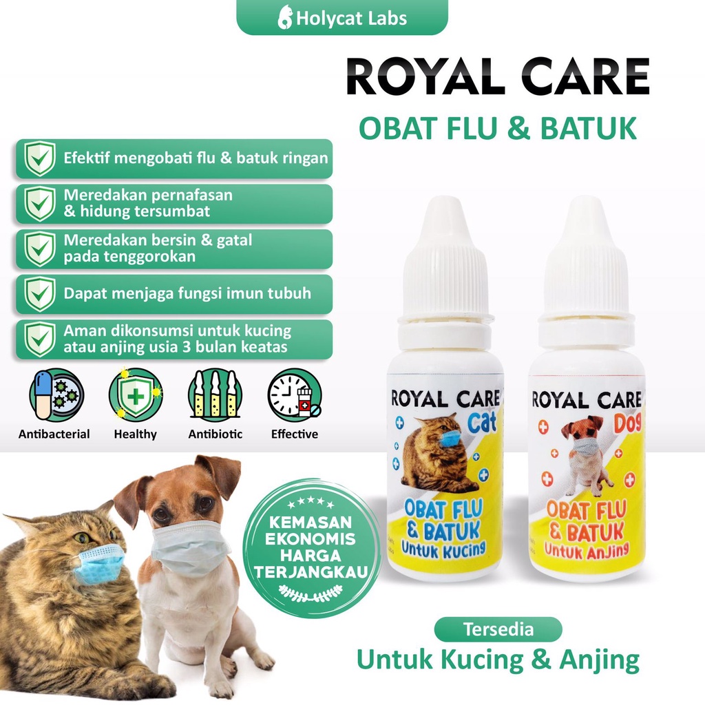 Royal Care flu batuk obat kucing flu dan batuk ampuh royal care 10 ml