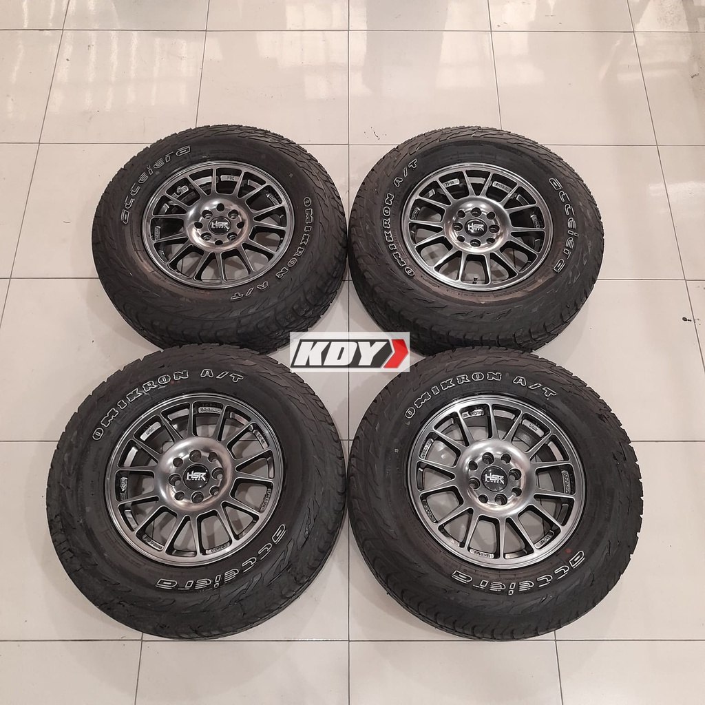 VELG MOBIL RACING BEKAS SEKEN COPOTAN MOBIL HSR FE 02 RING 15 + BAN 235 70 R15 ROCKY RAIZE KIJANG