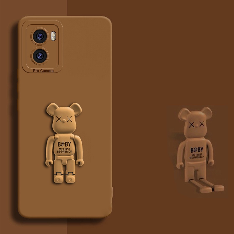 Official Original Holder SoftCase VIVO V21 V25 V25E V21E 4G 5G Casing Bear Stand Silicone Case