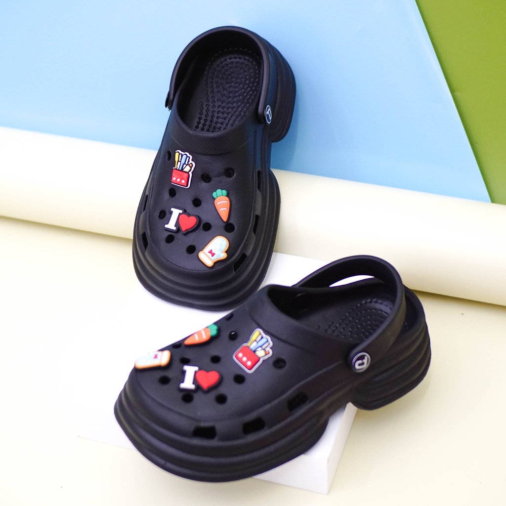 3046L - Porto Leveling Sandal Wanita Lucu Kekinian Terbaru Size 37 - 40 Karet Nyaman Untuk Harian Anti Slip