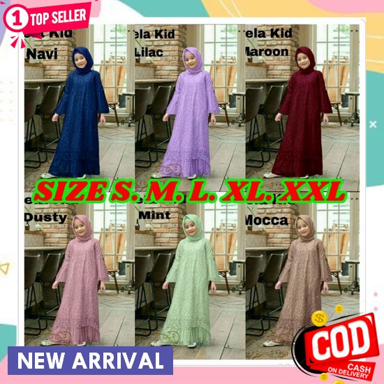 Gamis Anak Cewek Tanggung Umur 9 12 Thn Terbaru 2023 3 4 Tahun 8 7 1 10 5 Syari Set Hijab Cadar Keki
