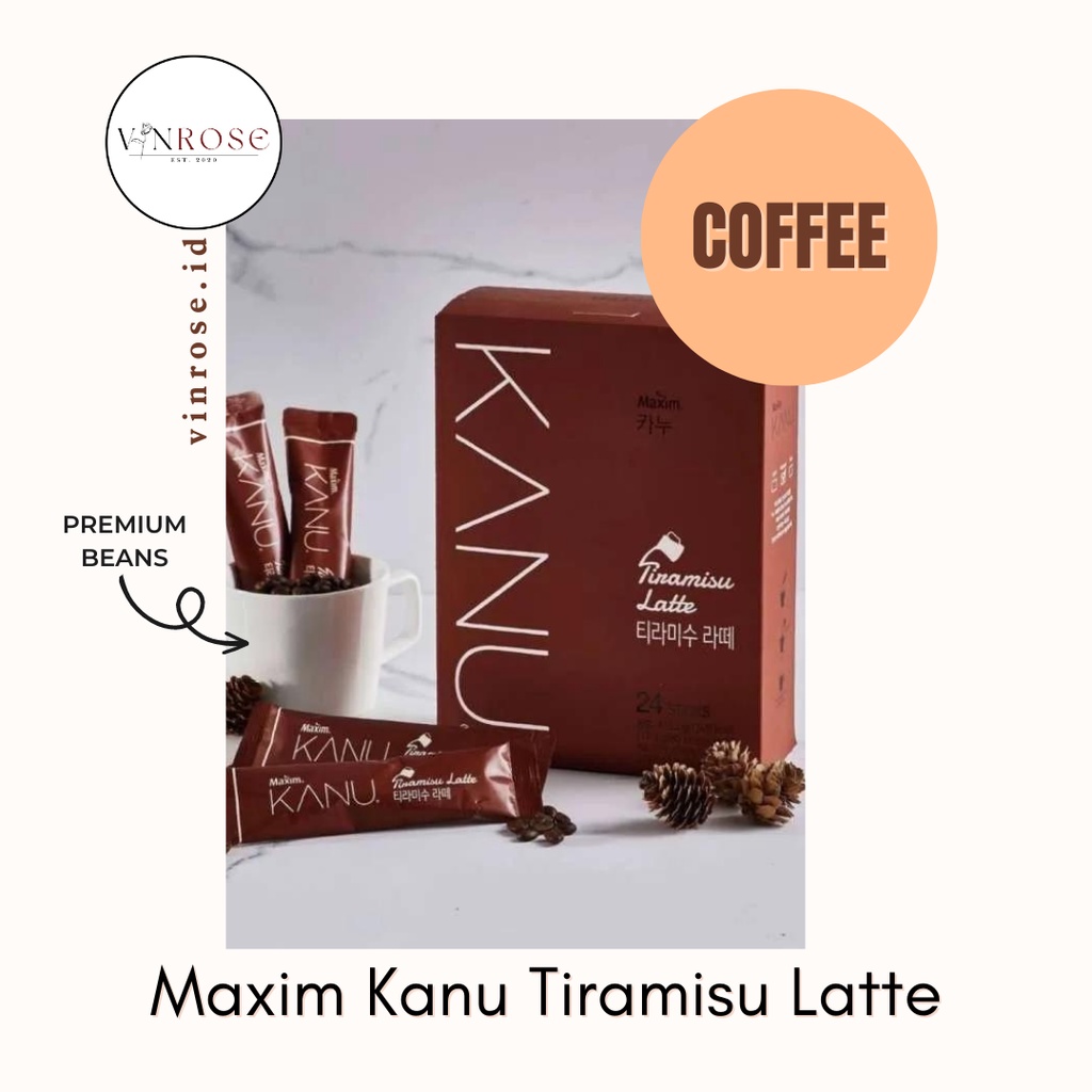 Maxim Kanu Tiramisu Latte (24 Sachet)/ Kopi Sachet Korea