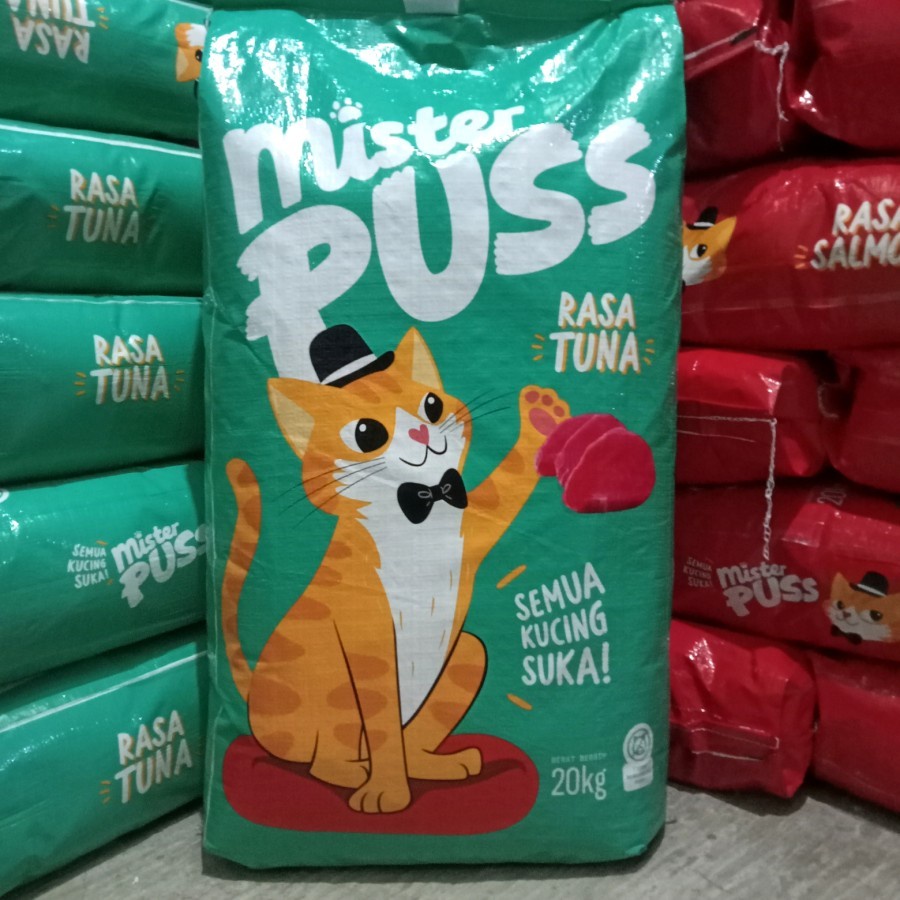 Makanan Kucing Mister PUSS TUNA 20kg. Khusus GOJEK - GRAB