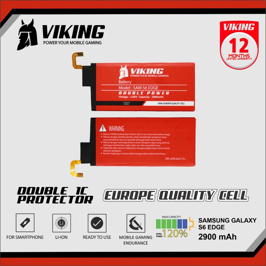 Baterai Viking Samsung Galaxy S6 EDGE - Batu Batre Batere Batrei BatereI