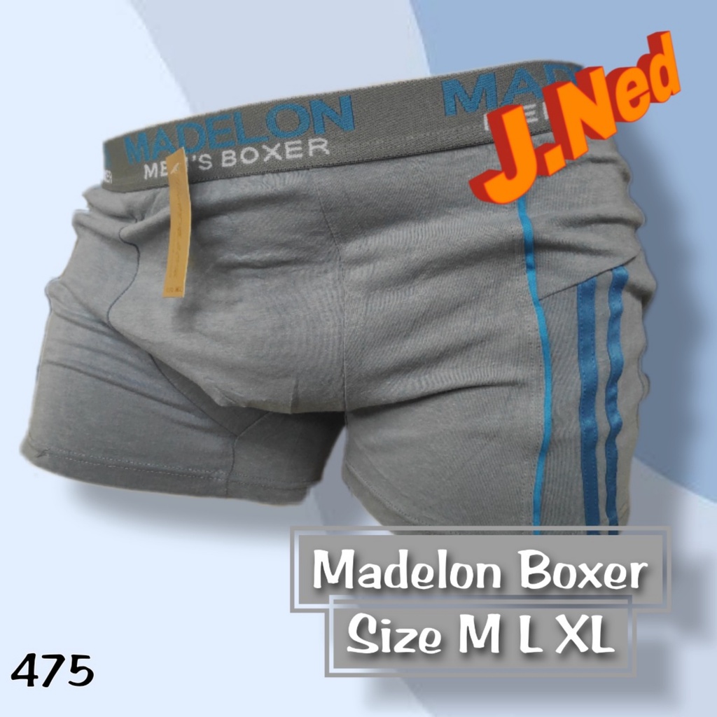 J475 Celana Dalam Pria Boxer Pria Madelon 9002 Warna  Mix Random