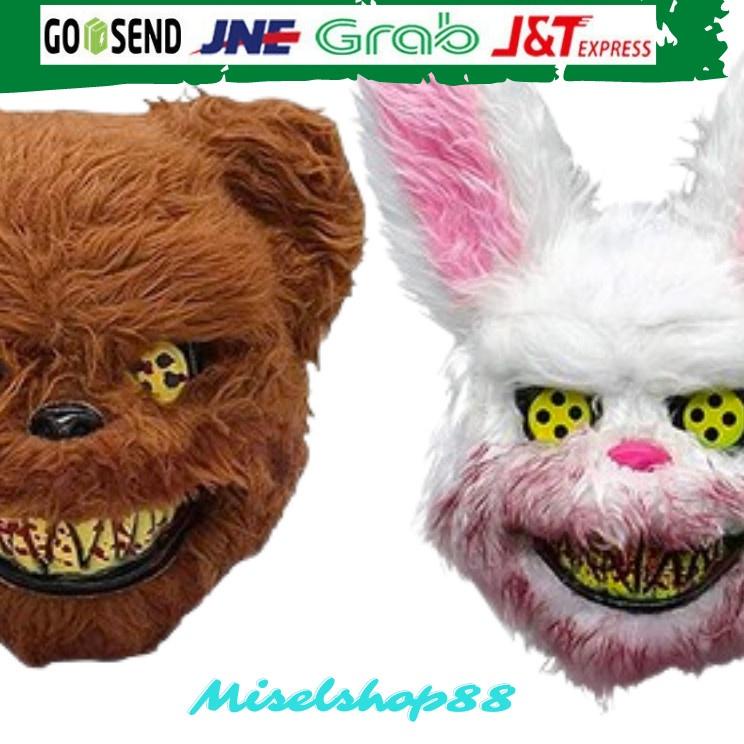 ❁ Topeng beruang kelinci berdarah monster seram halloween ✤