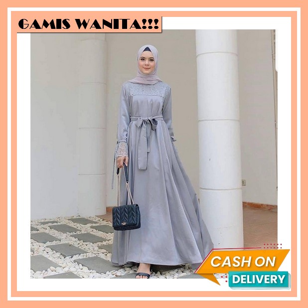 Gamis Brukat Terbaru Baju Wanita Jumbo Abaya Kebaya Dress Muslim Camila Kamila Naila Syari Remaja Ke