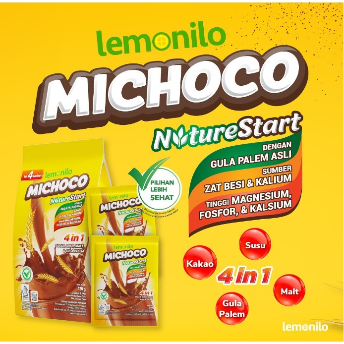 Lemonilo Michoco susu milo Minuman Bubuk coklat 30gr  sarapan pagi