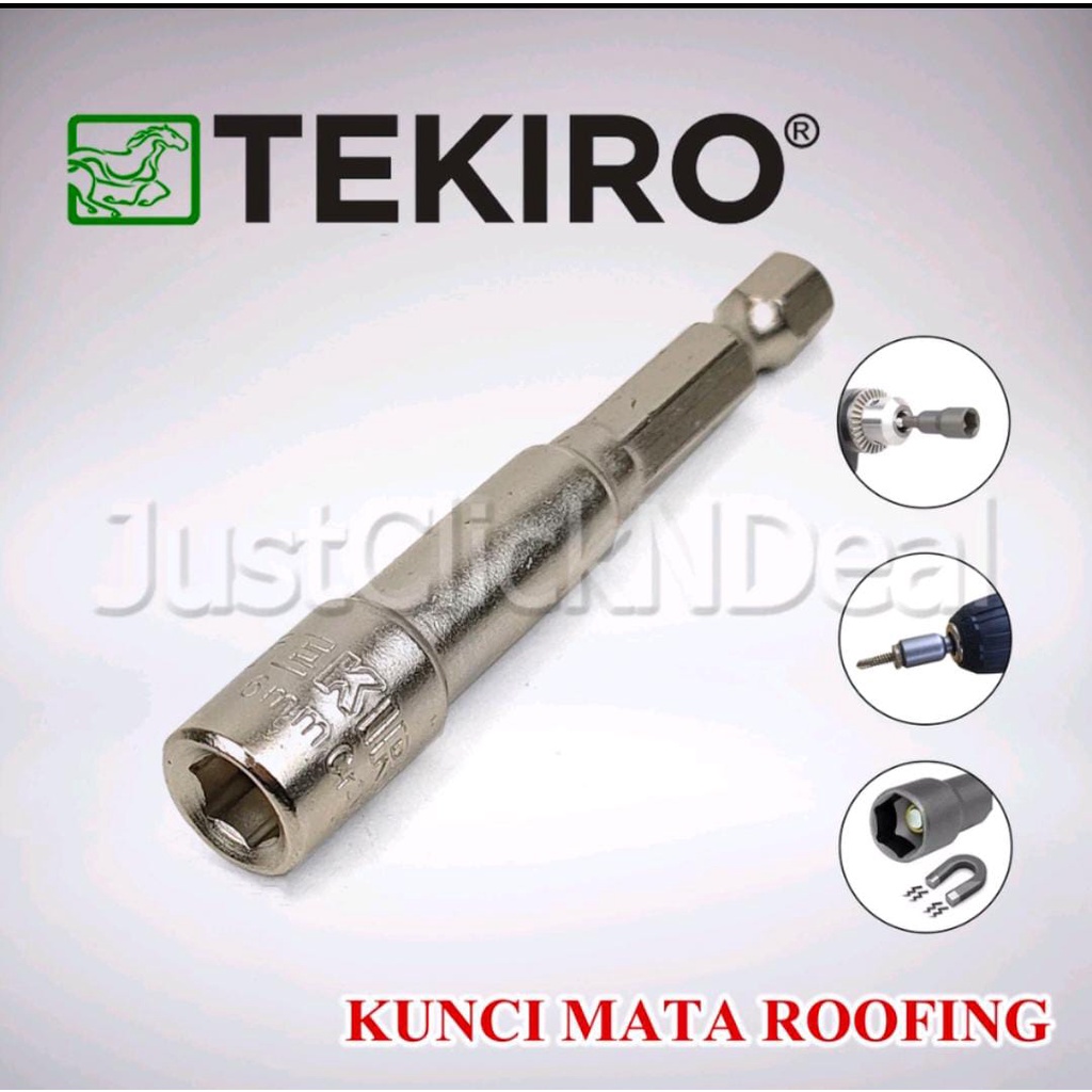 Tekiro Kunci Mata Roofing Baut Baja Ringan Magnetic Hex Nut