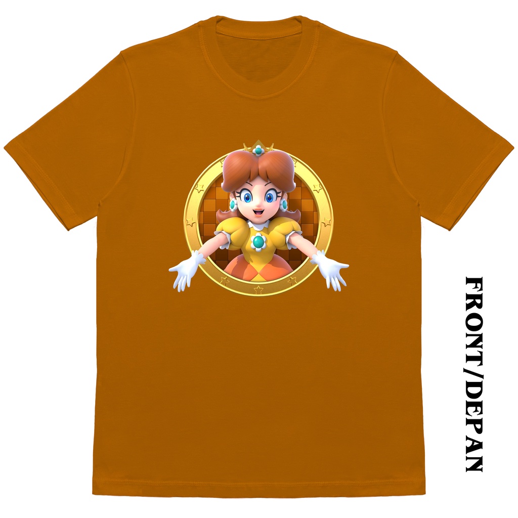 T-SHIRT SUPER MARIO BROS (COIN - PRINCESS DAISY) | KAOS | CUSTOM