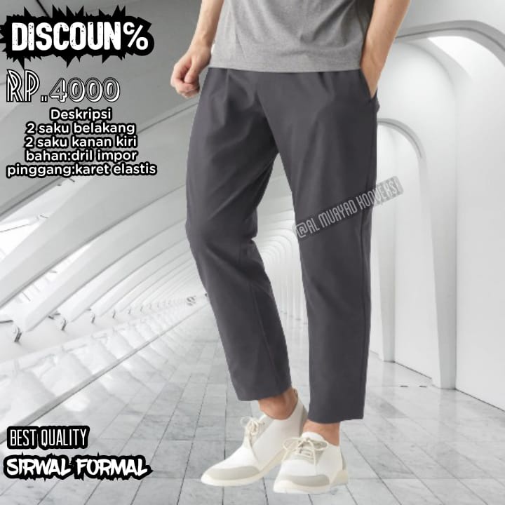 CELANA SIRWAL SEMI CHINO PANTS SIRWAL FORMAL PRIA CELANA SIRWAL KANTOR TERURAH BAHAN DRIL BERKUALITA