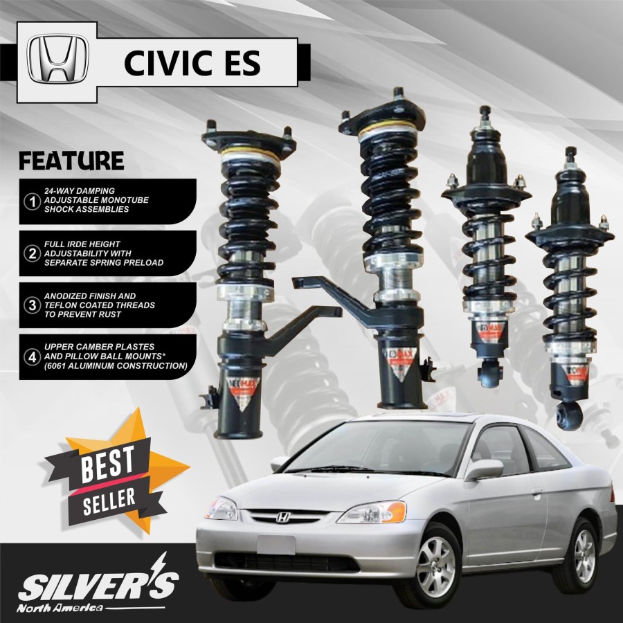 Aksesoris Suspensi Shockbecker Coilover SILVERS Neomax H Civic ES