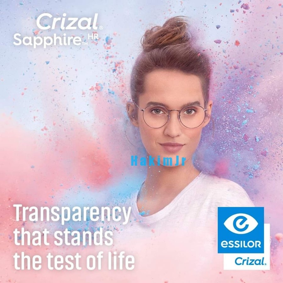Lensa Kacamata Essilor FSV Blue Capture Crizal Sapphire HR
