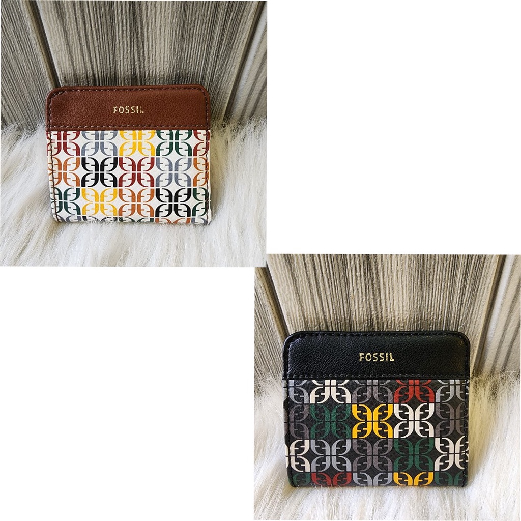 dompet BRANDED madison bifold wallet white multi,black multi