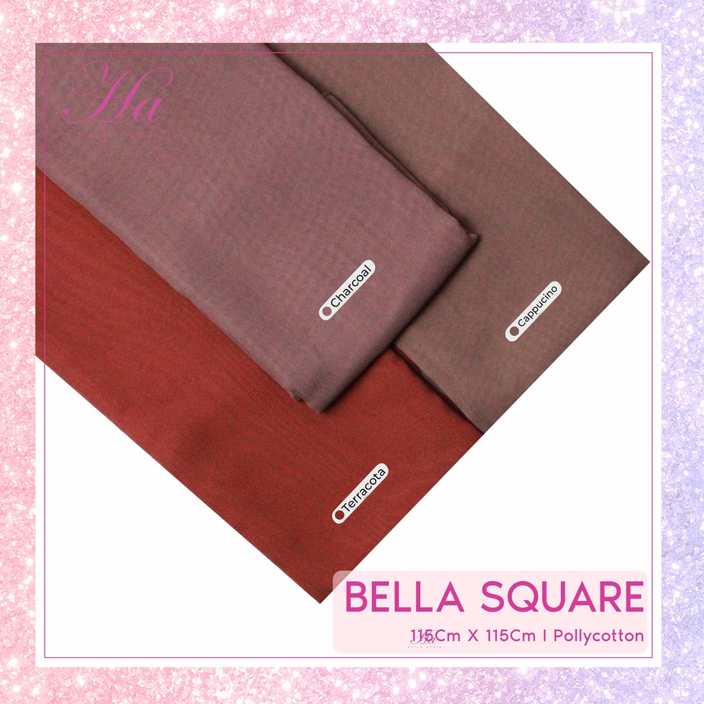 Hijab Bella Square / Segi Empat - Warna Lengkap