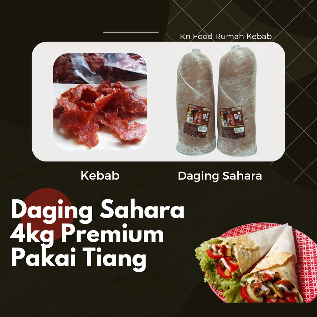

Daging Kebab Sahara 4 kg-Daging Isian Kebab 4 kg PREMIUM