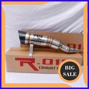 Knalpot R9 H2 Half Carbon Slip On Ninja 300Fi ABS SE - Ninja 250Fi - Carbu - Z250 - MT25 - R25 - CBR