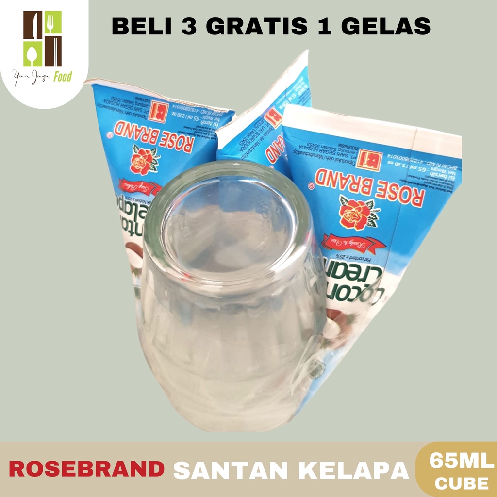 Rose Brand Santan Kelapa 65 ml Cube Siap Saji / Instan / Segitiga