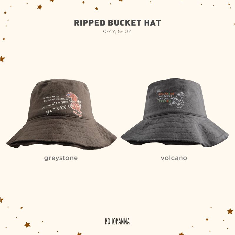 Ripped Bucket Hat B41