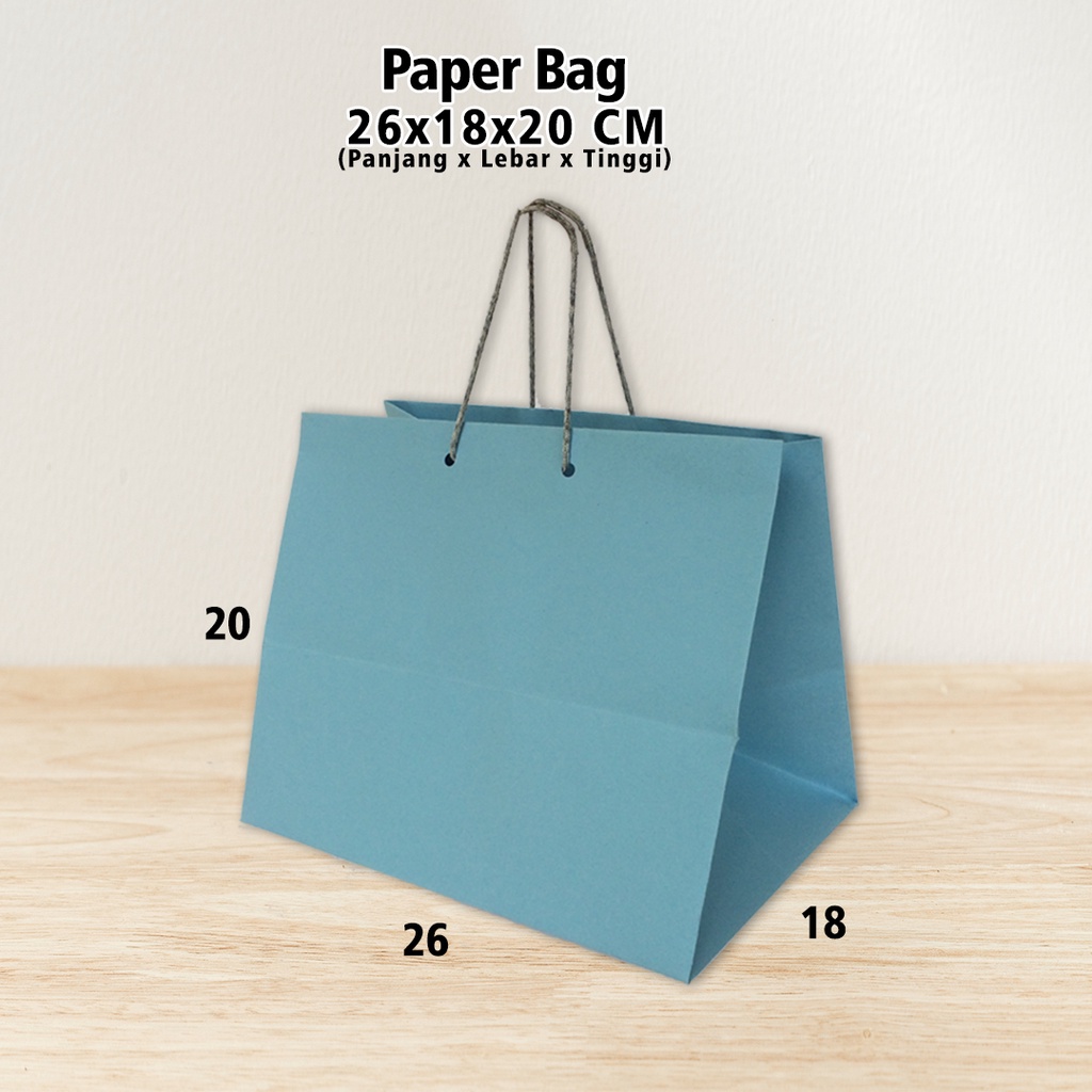 

Paper Bag Bento Warna / Paperbag Ukuran 26x18x20 / Paperbag murah #byNukoni