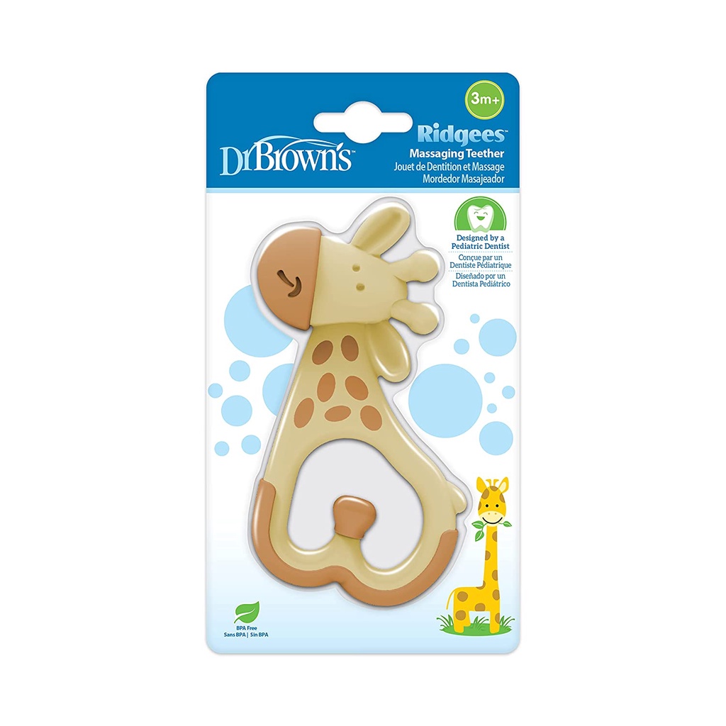 Dr Brown's Ridgees Massaging Teether Gigitan Bayi Bentuk Jerapah Browns