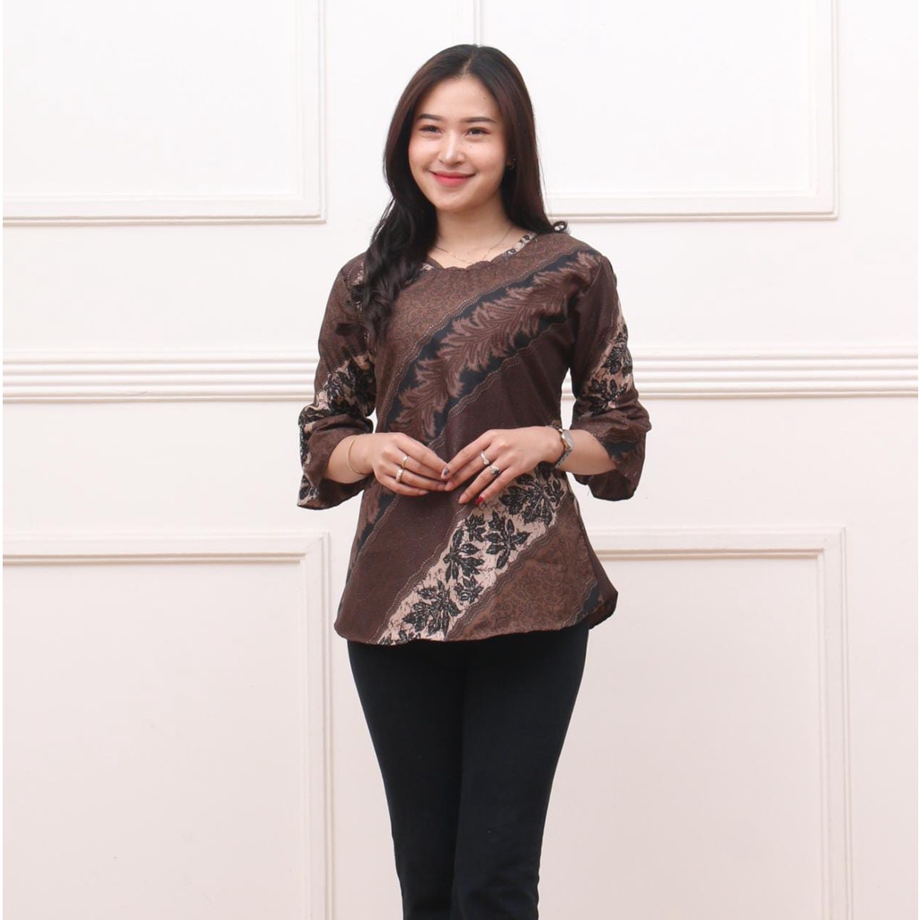 NEW ARIVAL COUPLE BATIK TERBARU 2023 MOTIF LIRIS COKLAT