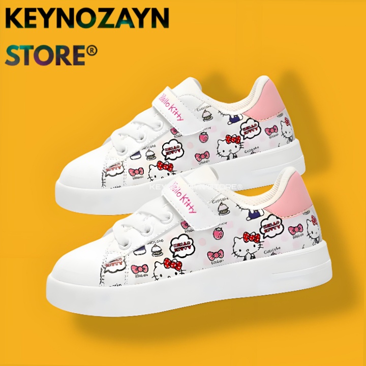 Sepatu Sneakers Anak Perempuan Motif Hello Kitty Mello Fashion Kasual Trendy Anak
