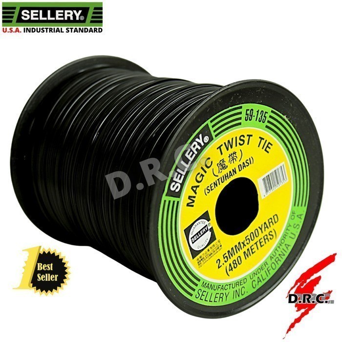

Terlaris Pengikat Magic Twist Tie 480M Hitam (59-135) Sellery
