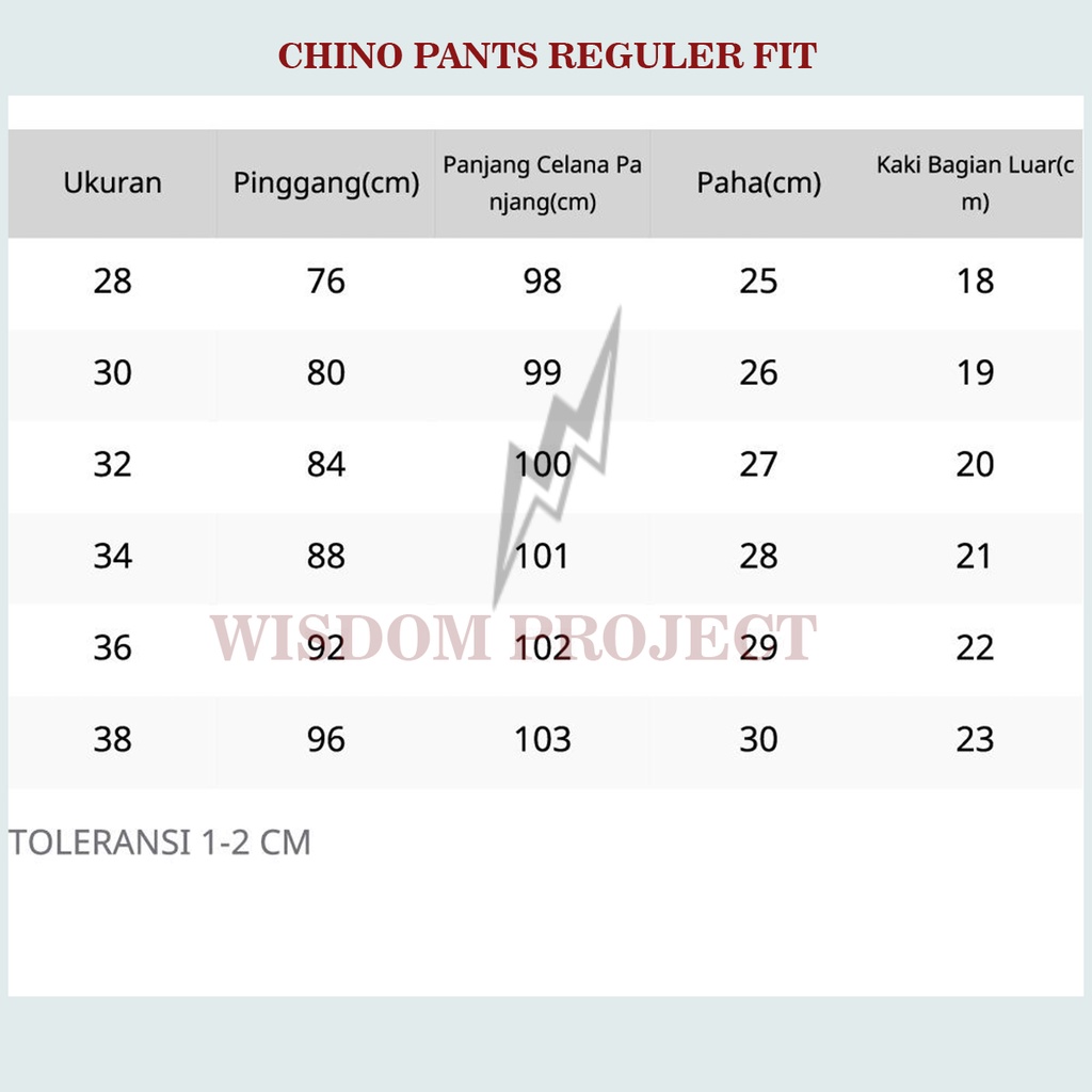 Wisdom - Celana Chino Pants Straight Fit Reguler Original Non Stretch - Walker Chino - Chino Indiesch - Chino Kasual Pria