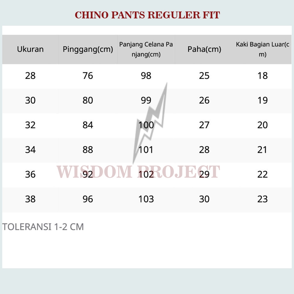 Wisdom Celana Chino Standar Straight Fit Big Size Original American Twill Non stretch - walker pants Premium