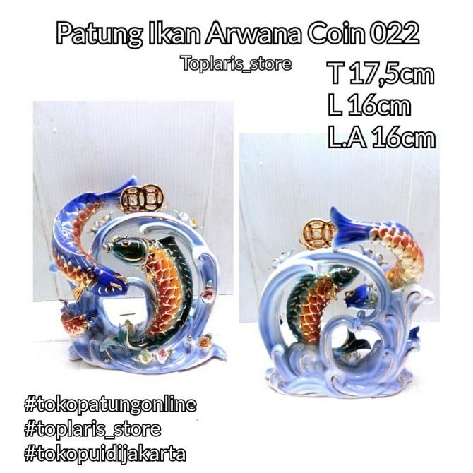 Patung Ikan Arwana Keramik 022