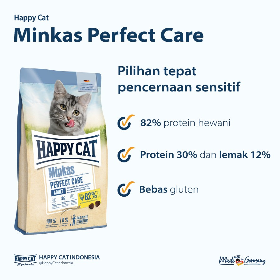 Happy Cat Minkas Sterilised Adult Dry Food Makanan Kucing Steril 500gr