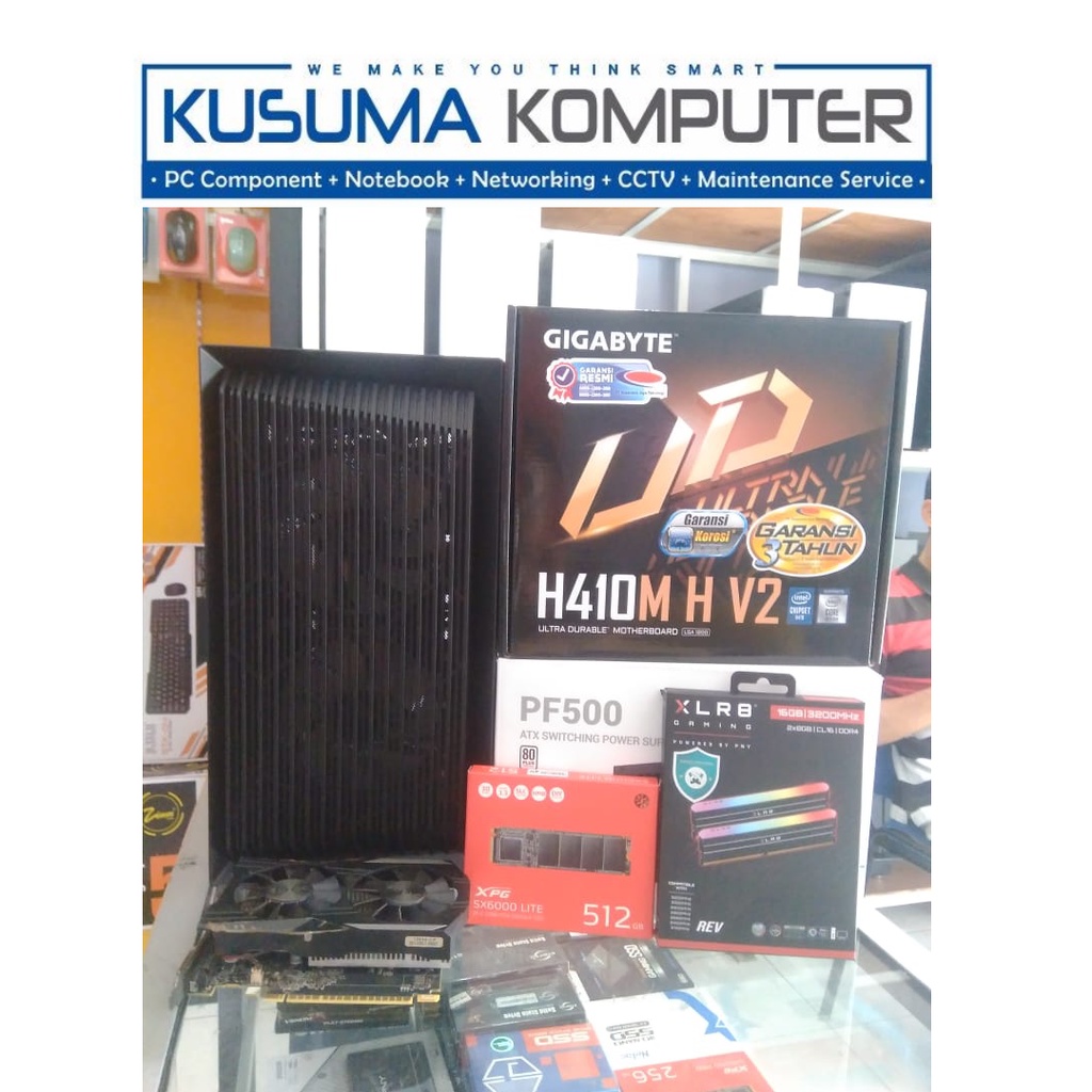 KOMPUTER PC RAKITAN 15-10400F + SSD 512GB + 16GB RAM