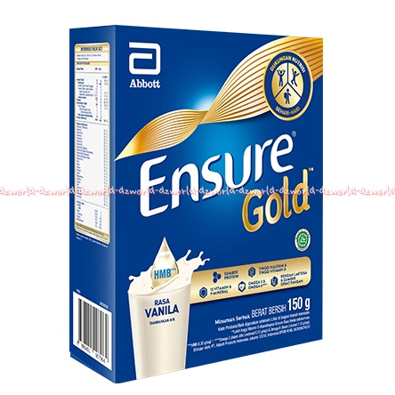 Ensure Gold 150gr Rasa Vanilla  Susuk Bubuk Ensur Kemasan Kotak Box Susu Untuk Kalsium Tulang Vitamin D Omega 3  En Sure Milk Powder Abbott 150 gram