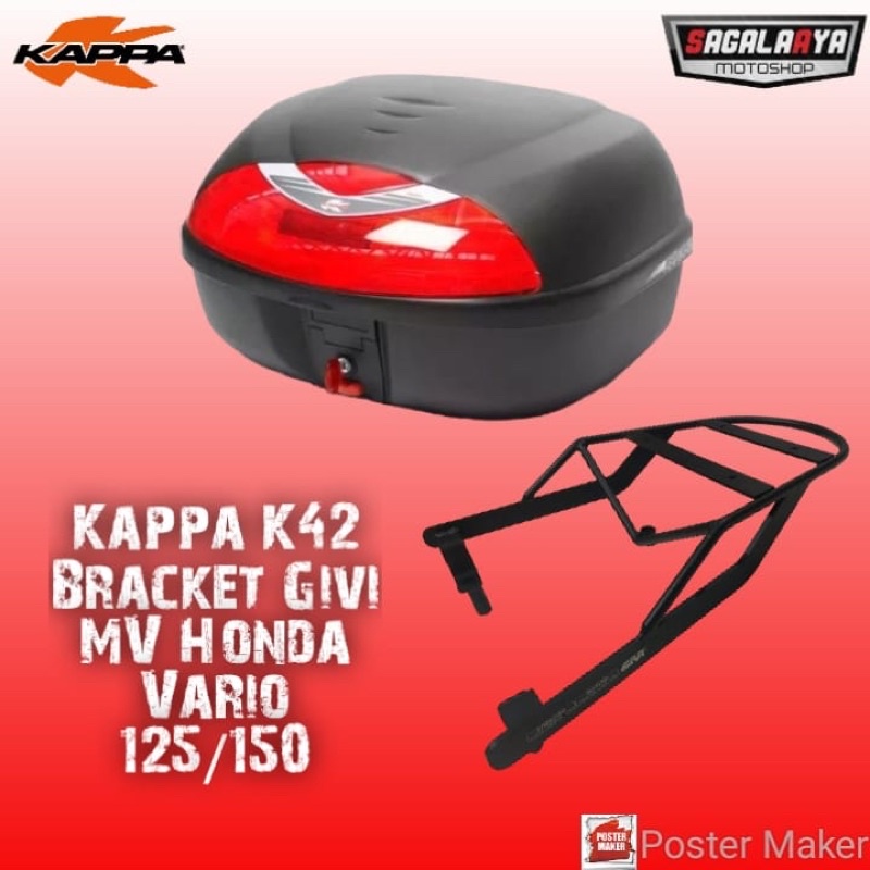 Box Kappa 42 K42 Bracket Top Box Givi MV Honda Vario 125 Vario 150