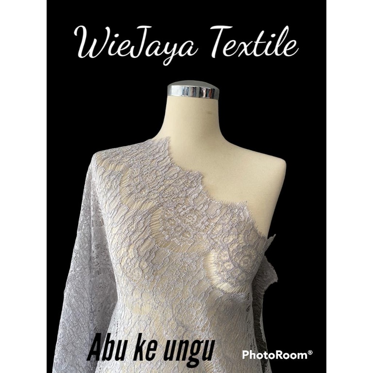 Kain Brukat Renda Pinggiran atau Lace Triming Non Glitter Khusus Abu Murah Grade A, cocok utk Kebaya, Dress, Atasan, pinggiran kebaya, pinggiran Mukena , Lembut dan Nyaman dipakai, Harga yang tertera : HARGA PERSETENGAH METER